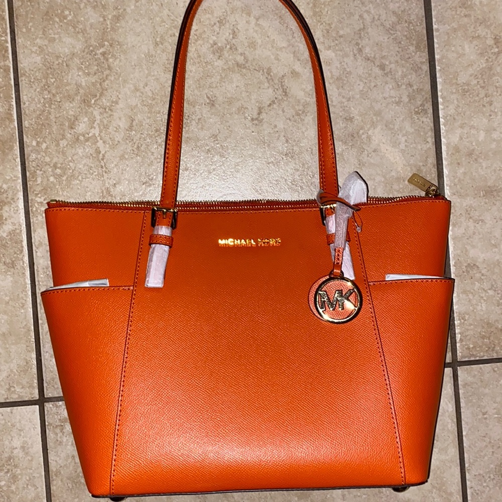 michael kors orange spice tote brand new with tags